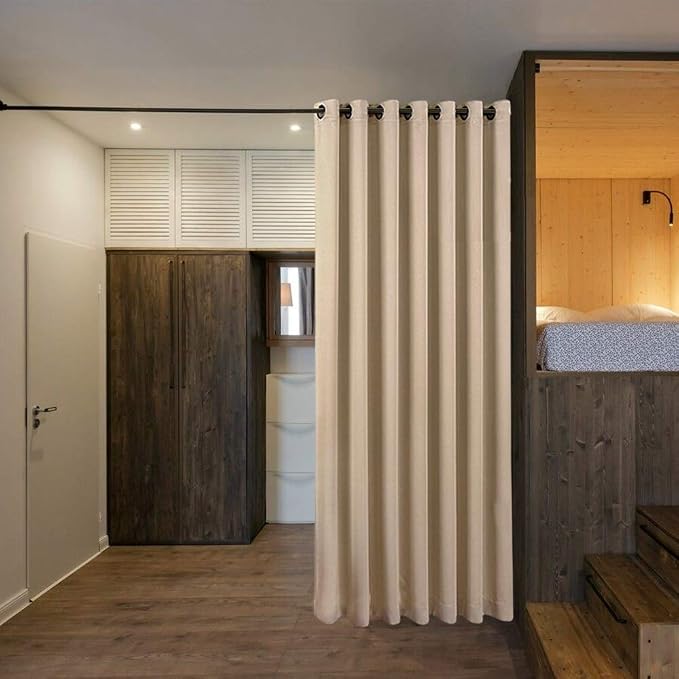NICETOWN Sound Barrier Room Divider Curtain Screen Partitions, Wide Width - Image 2