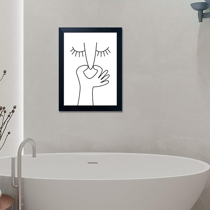 Funny Bathroom Wall Decor Black and White Bathroom Wall Art Framed Toliet Art - Image 8
