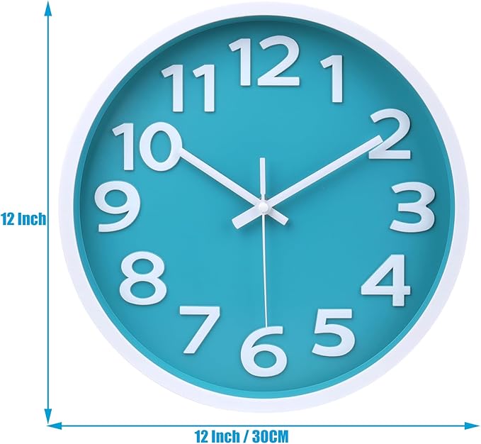 Crosstime Wall Clock Silent Non Ticking Indoor Outdoor Clock Battery Operated - Image 3