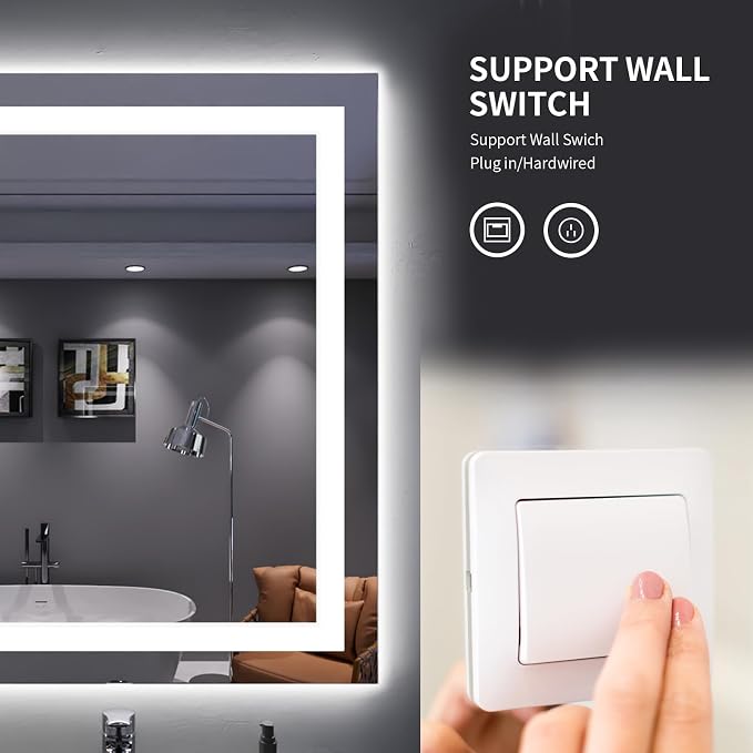 LOAAO 30X36 LED Bathroom Mirror - Image 7