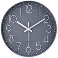 jomparis 16 Inch Gray Large Wall Clock Silent Modern Elegant Decor by JOMPARIS