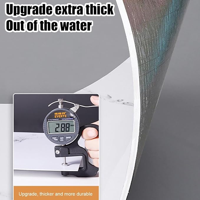 10pcs Thick Marble Peel and Stick Waterproof Wall Panels, Heat-Resistant - Image 6