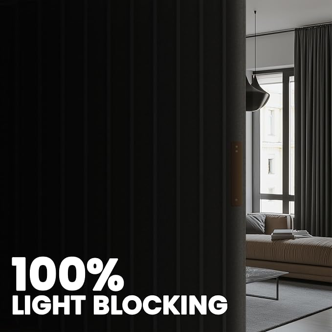 Room Divider Curtain Sets with Flexible Ceiling Track, Privacy Soundproof - Image 3
