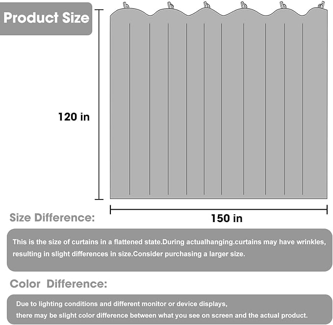 Room Divider Blackout Curtain Track Curtains Wall Dividers Panels Screen - Image 2