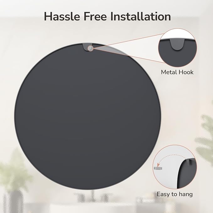 USHOWER Bathroom Mirrors for Over Sink, 42 Inch Circle Mirror - Image 4