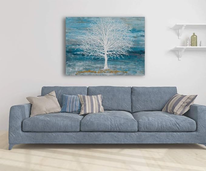 Yihui Arts Abstract Landscape Canvas Art Hand Painted 3D Tree Paintings - Image 7