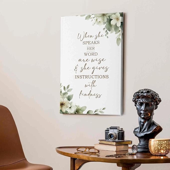 HIWX Christian Wall Decor, Sage Green Botanical Bible Verses Framed Canvas - Image 5