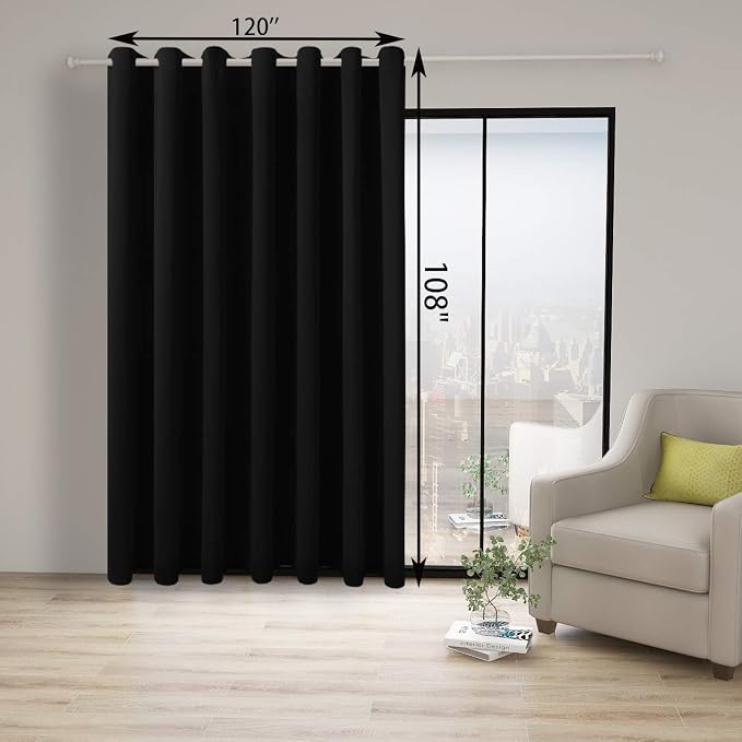 BONZER Extra Wide Room Divider Curtain Total Privacy Wall Noise Reducing - Image 4