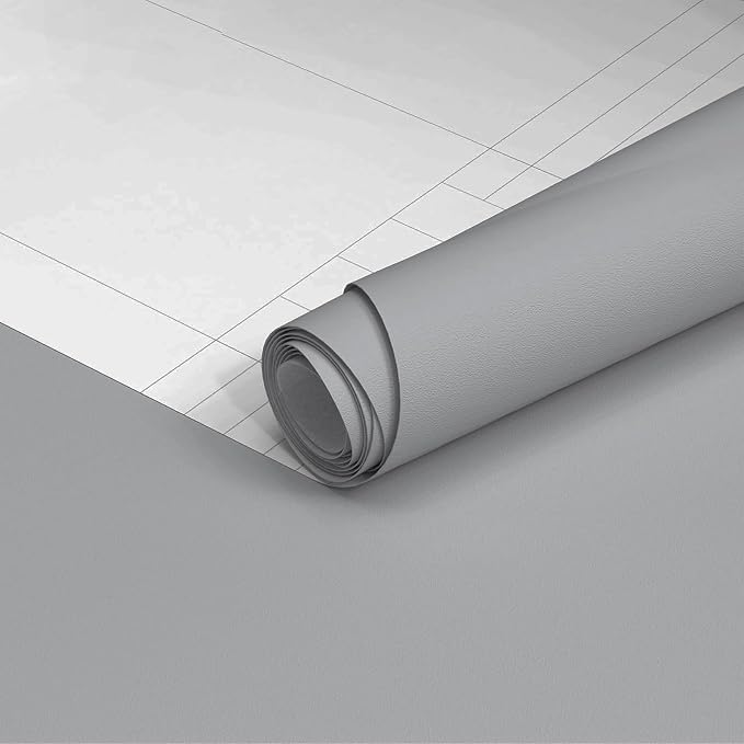 Yancorp 16"x394" Matte Light Gray Contact Papaer Peel and Stick Wallpaper Vinyl - Image 5
