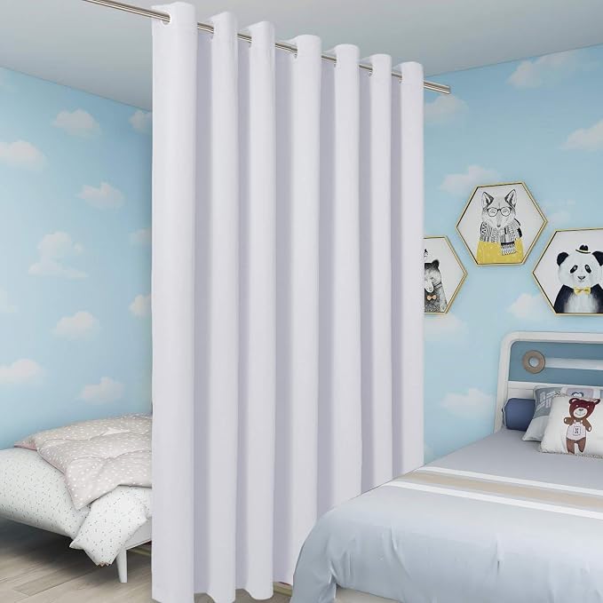 BONZER Room Divider Curtain Screen Partitions Light Reducing Wall Wide Blackout - Image 5