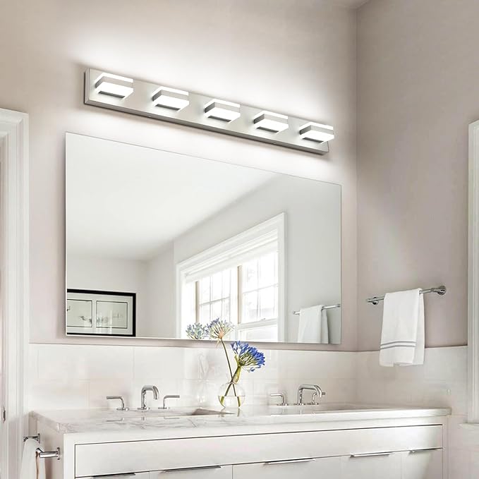 SOLFART 5 Light Bathroom Vanity Light Brushed Nickel Bathroom Vanity Light - Image 3