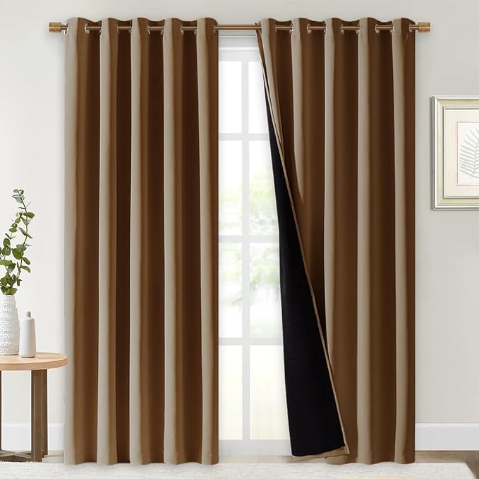 NICETOWN Full Shade Curtain Panels, 70 x 84 inch, Pair of Energy Smart & Noise by NICETOWN