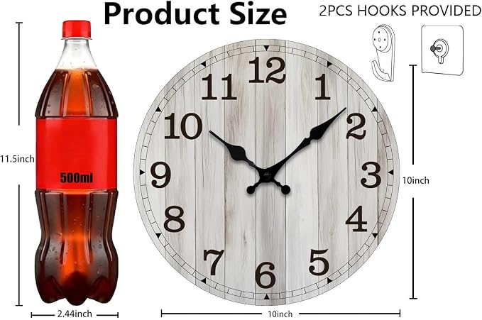 Wall Clock, Modern Wall Clocks Battery Operated, Silent Non Ticking Clock - Image 3