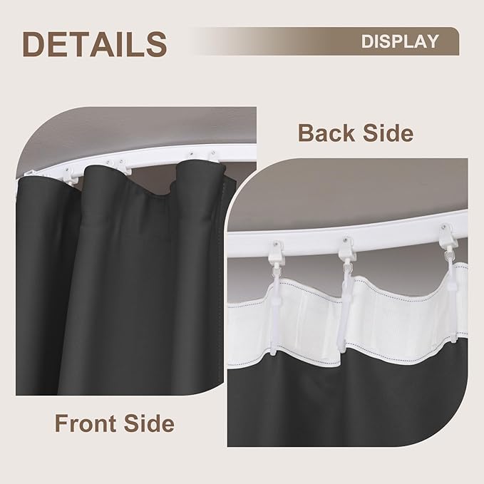MaKefeile Room Divider Curtains & Flexible Bendable Tracks Set, Privacy - Image 5