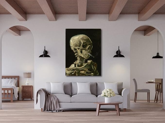 Wieco Art Large Canvas Wall Art Skull of a Skeleton - Image 3