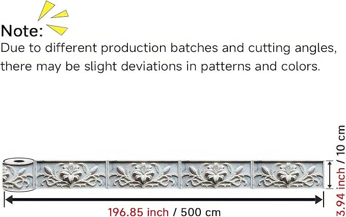 HOMETITUTE Wallpaper Border 4x196 Inch Peel and Stick Wall Border Wallpaper - Image 6