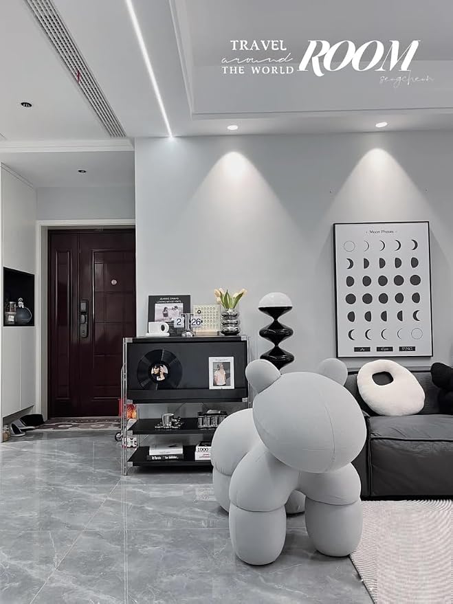 Dimoon 236''x17.7'' Grey Peel and Stick Wallpaper Contact Paper Modern Self - Image 6