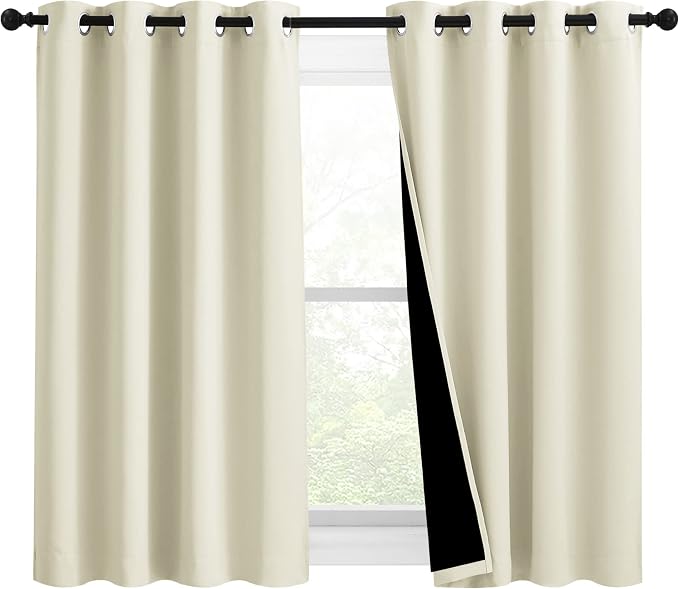 NICETOWN Warm Curtains for Winter, Bedroom Full Blackout Curtain Panels by NICETOWN