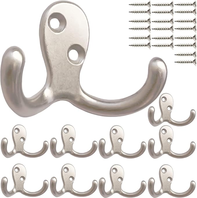 10pcs Coat Hooks Hardware, Wall Hooks Heavy Duty Hooks by MsBong