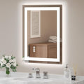 USHOWER LED Bathroom Mirror 24x32 Inch Tempered Glass by USHOWER