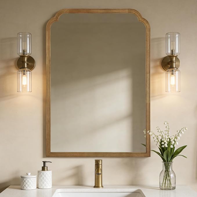 WallBeyond 28" x 40" Wood Bathroom Mirror by WallBeyond