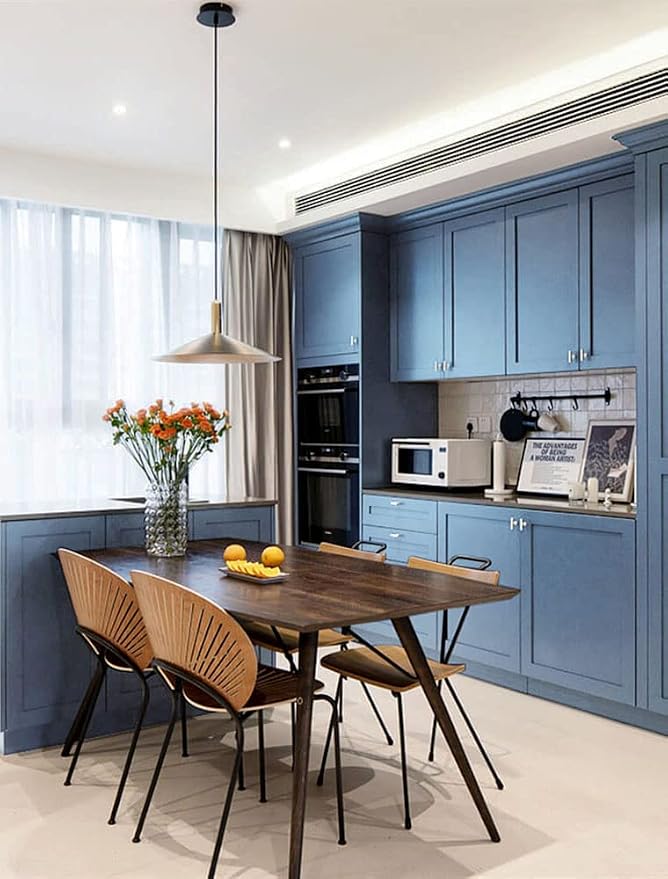 Dimoon 590''x17.7'' Blue Peel and Stick Wallpaper Contact Paper Modern Self - Image 6