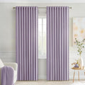 MIULEE Lilac Back Tab Blackout Curtains 90 Inches Long 2 Panels Set by MIULEE