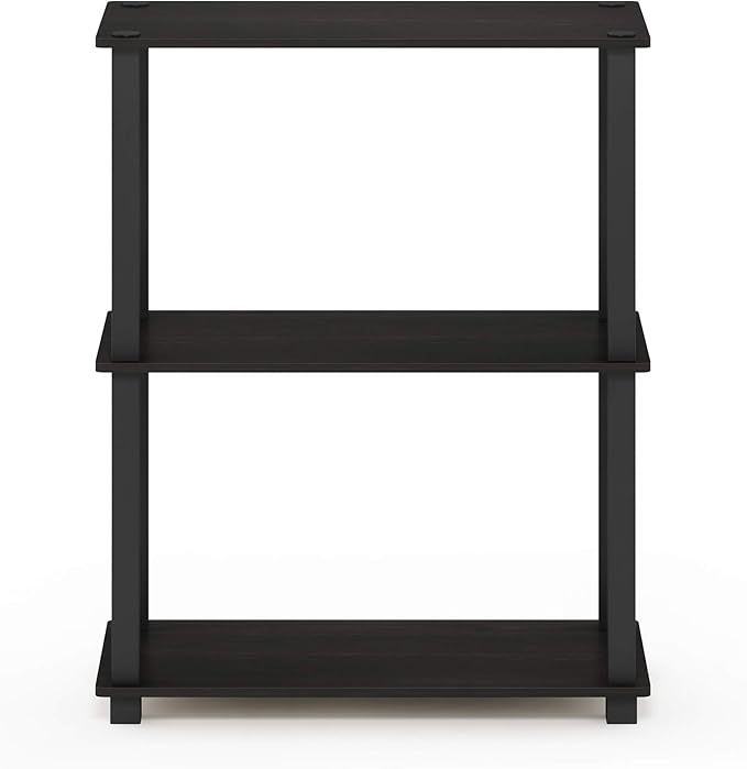Furinno TURN-S-TUBE Storage Shelves, 3-Tier Book Shelf, Corner Shelf, Toolless - Image 5
