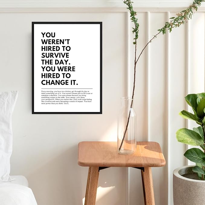 You Were Hired to Change It Motivational Wall Art Empowering Quote canvas wall - Image 4
