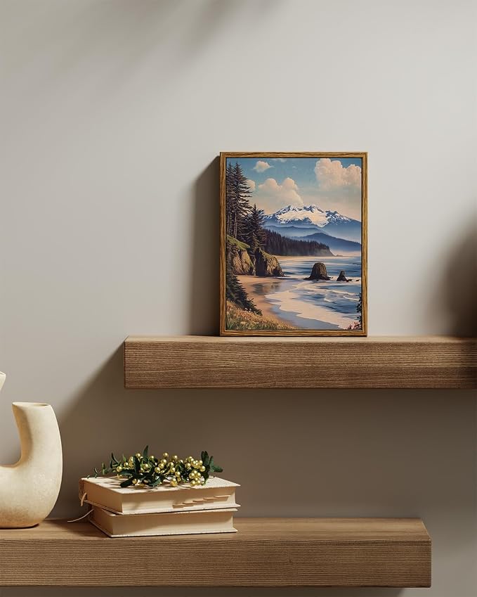 InSimSea Framed Canvas Wall Art, Vintage National Park Art - Image 2