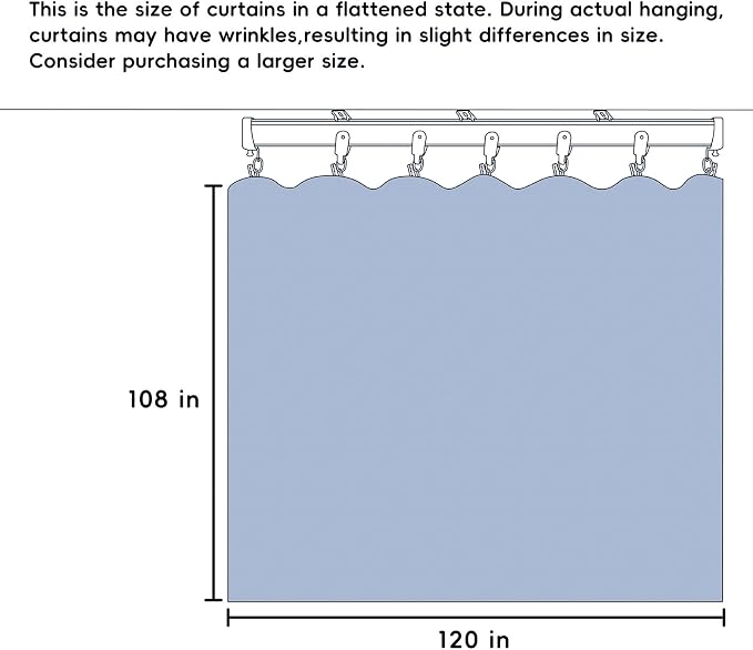 MaKefeile Room Divider Curtains Total Blackout Privacy Curtain Panel Room - Image 7