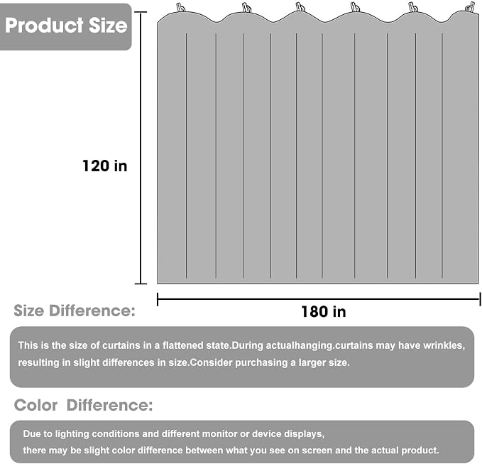 Room Divider Blackout Curtain Track Curtains Wall Dividers Panels Screen - Image 2