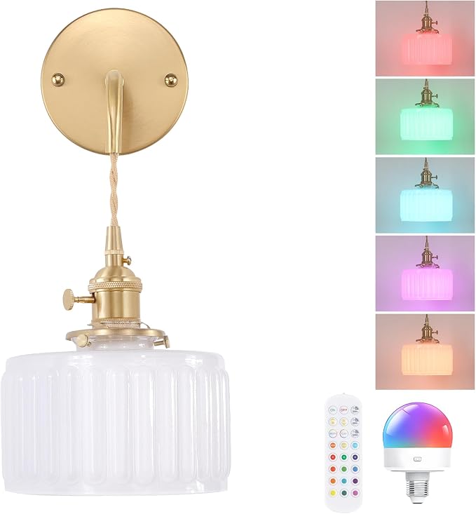 Shenmoyl Battery Operated Wall Sconce by Shenmoyl