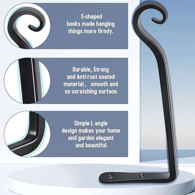 FEED GARDEN Wall Hooks for Hanging Plants 10 Inch - Image 3