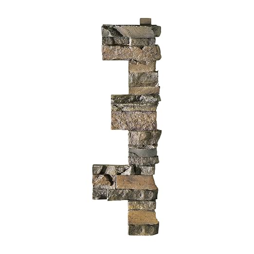 AZ Faux High-Density Polyurethane Faux Stone Interlocking Right Endcap by AZFaux