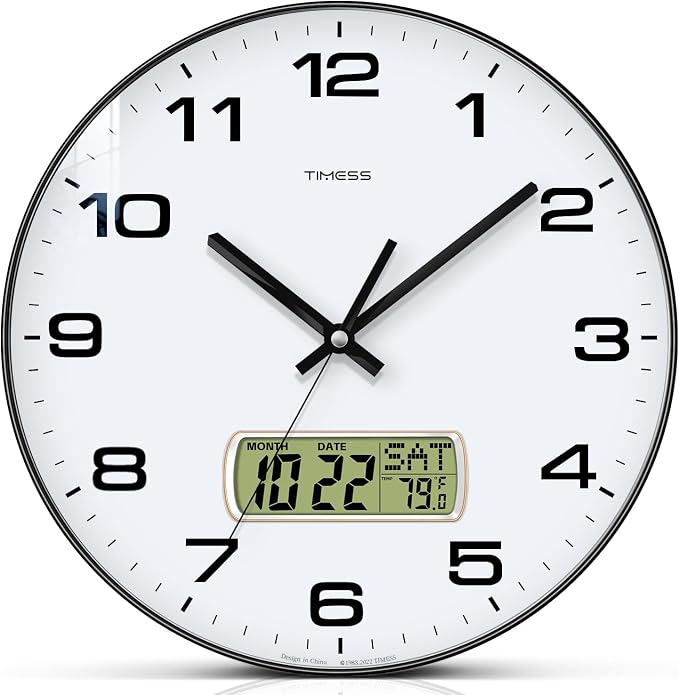 TIMESS Wall Clock, Ideal Modern Home, Office Decor by TIMESS