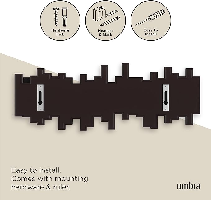 Umbra Sticks Wall-Mounted Coat Rack Rail Hook - Image 6