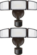 LUTEC 2 Pack 72W 7500LM LED Security Lights Motion Sensor Light Outdoor by LUTEC