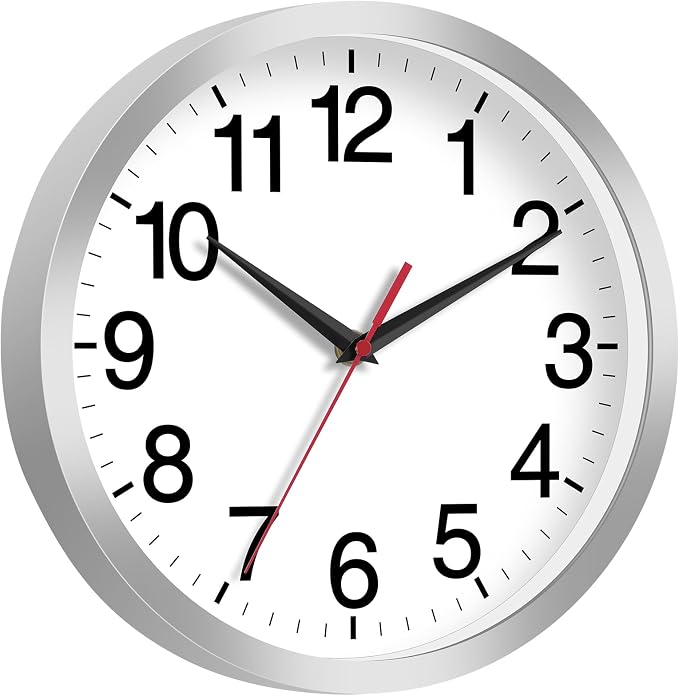 Rohioue 14 Inch Wall Clock Modern Battery Operated Silent Non Ticking Analog - Image 2