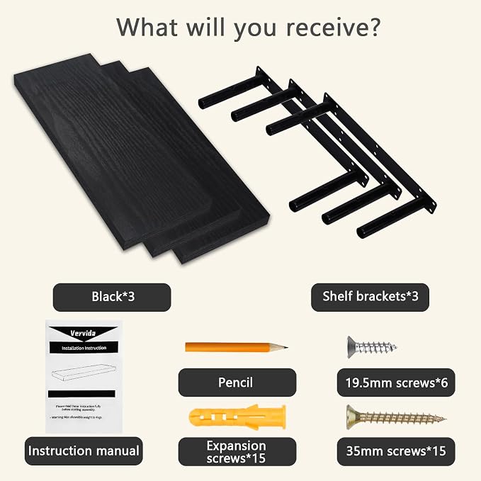 Vervida® Floating Shelves for Wall, Floating Shelf for Living Room - Image 7