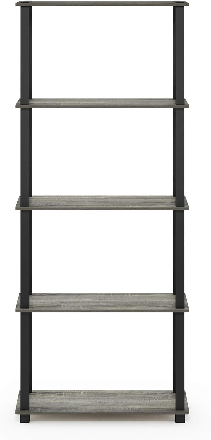 Furinno TURN-S-TUBE Book Shelf, 5-Tier Toolless Storage Shelves - Image 5