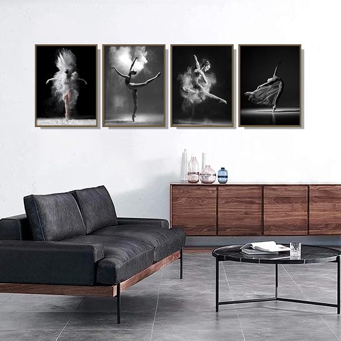 NCYEL Black and white ballet wall art dancer poster beautiful girl bedroom - Image 6