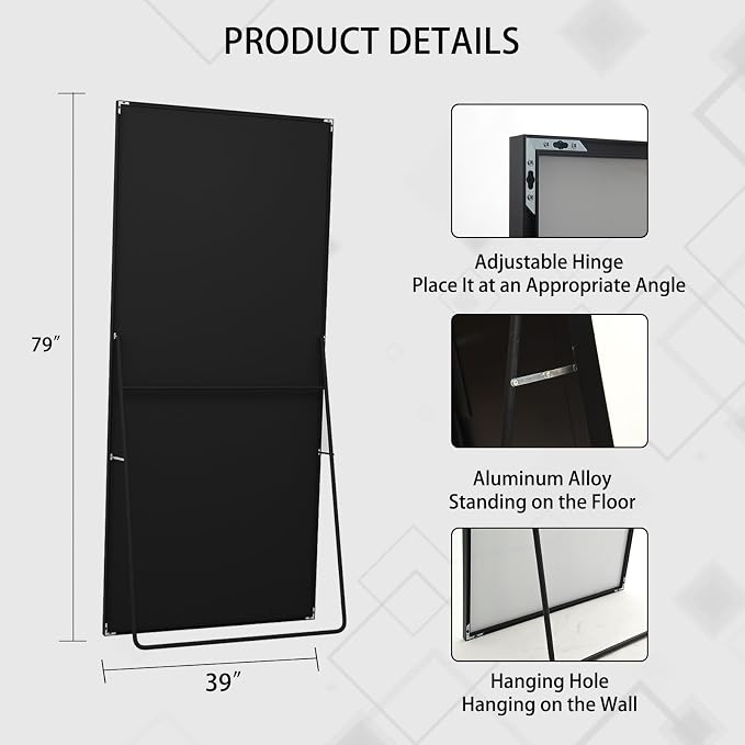 Beauty4U 79" x 39" Full Length Mirror - Image 4