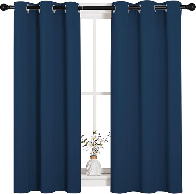 NICETOWN Bedroom Curtain Panels Blackout Draperies, Thermal Insulated Solid - Image 2