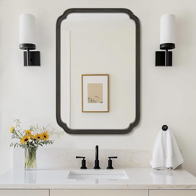 WallBeyond 24" x 36" Rounded Corner Arch Wall Mirror by WallBeyond