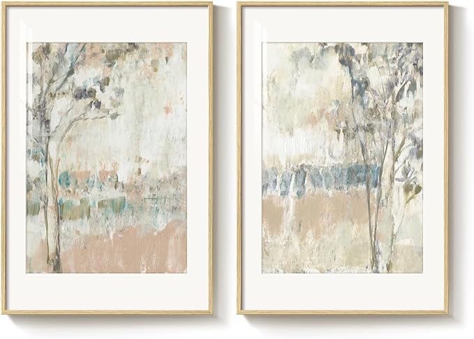 Framed Neutral Abstract Landscape Wall Art - Image 8