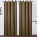 LEMOMO Blackout Curtains 52 x 90 inches Long Brown Curtains Set of 2 Panels by Lemomo