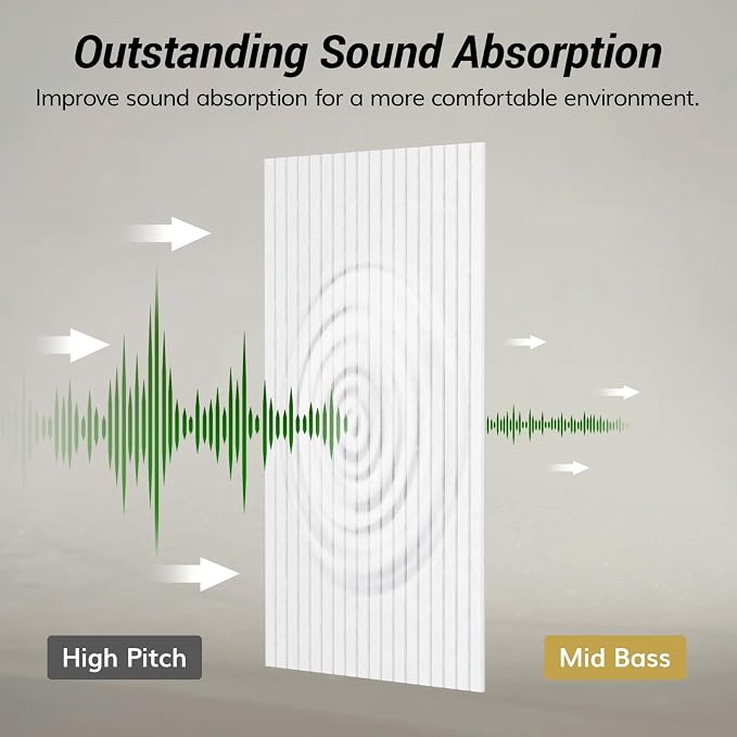 TONOR 8 Pack Large Acoustic Panels, 47.2" X 23.6" X 0.35" Acoustical Wall Panel - Image 4