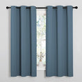 NICETOWN Smoky Blue Blackout Curtains 63 inches Length by NICETOWN