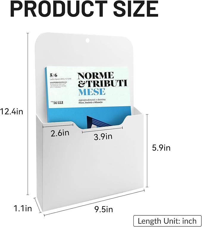 DALTACK Magnetic File Holder, Magnetic Mail and Paper Organizer - Image 3